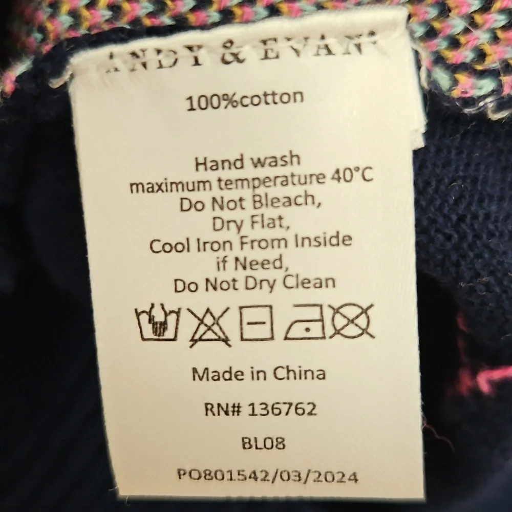 NWT Navy Heart Sweater and Pink Leggings Set By Andy‎ And Evan 2T